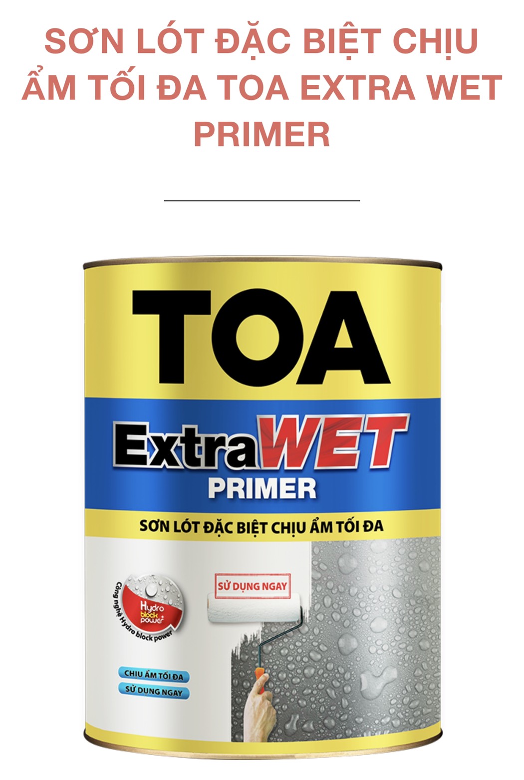 Sơn lót đặc biệt chịu ẩm tối đa TOA extra wet primer 